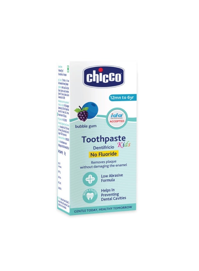 Chicco Toothpaste Bubble Gum 1-6Y 50g No Fluoride - Image 3